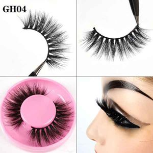 RED SIREN Fluff Lashes 25 mm Nerzwimpern Dramatische lange, unordentliche Naturwimpern Make-up Großhandel gefälschte Wimpern Nerzwimpern