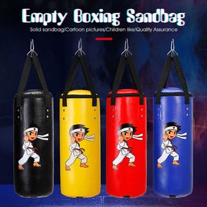 Empty Kids Boxing Sandbag Home Fitness Hook Hanging Kick Punching Bag Boxing Training Fight Karate Punch Muay Thai Sand Bag