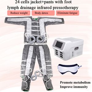 Pressoterapi infraröd bastu detox lymf dränering kostym kroppsformning luftmassage ljusterapi hudmaskiner 5 arbetslägen