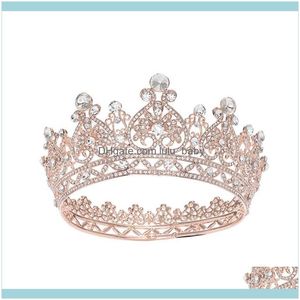 Biżuteria do włosów klipsy biżuterii barrettes krążkowy królowa korona dla kobiet księżniczka Aessories panna młoda impreza urodzinowa