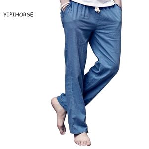 Fashion Men linen pants Comfortable Male trousers jogger pants casual straight pants plus size M-4XL X0615