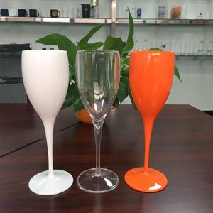Disposable Dinnerware 175ML Plastic Champagne Glass Wine Bar Acrylic Transparent Goblet Cocktail Cups Festive Party Supplies Wedding Tablewa