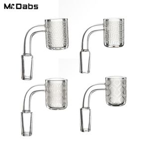 Acessórios para fumantes de quartzo de 5 mm de espessura com alto qualit com escultura profunda Padrão de explosão de escultura 10mm 14mm 19mm Junta limpa para bongos de vidro DAB RIGS 788 789