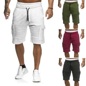 Mens last shorts sommar casual pocket fitness shorts joggers mode män plus storlek 3xl byxor sweatpants korta homme kläder q190521