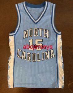 100 % genähtes Vintage UNC North Carolina Tar Heels Vince Carter Basketball-Trikot für Herren, Damen, Jugend, genähte Nummern-Namen-Trikots XS-6XL