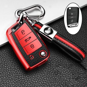 Capa para carro VW Polo Golf 7 MK7 Tiguan passat Octavia Kodiaq Karoq para Seat Ateca Leon Bag Key