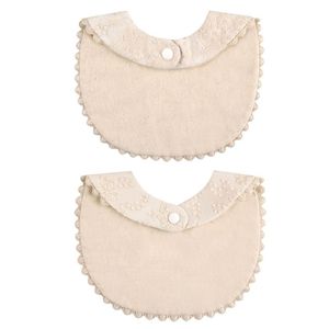 Högkvalitativ bomull nyfödd babybroderi saliv handduk toddler matar burp tyg bomull bib scarf baby bibs för avvänjning