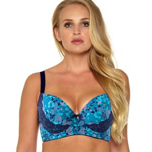 Women's Underwear Bra Bralette Big Breast Push Up Sexy Lace And Printing High Lingerie 3/4 Cup Plus Size D-DD-DDD-E-F-G 32 - 210623
