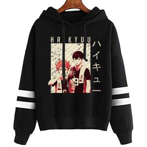 Anime haikyuu män kvinnliga hoodies höst casual pullover svettar hoodie mode sweatshirts japan anime hip hop sweatshirt coat h1227
