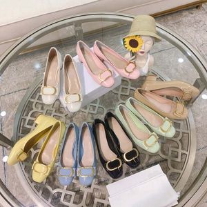 Wholesale cute toe for sale - Group buy Sweet style women s round toe shoes girl Pure color dress shoes Cute chunky low heeled Mary Janes shoe Elegant and refined
