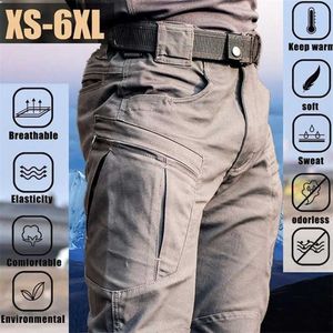 Tactical Cargo Pants for Men Outdoor Hiking Trekkin Multi Pocket Military Army Trousers Lightweight Casual Breathable Sweatpants 211201