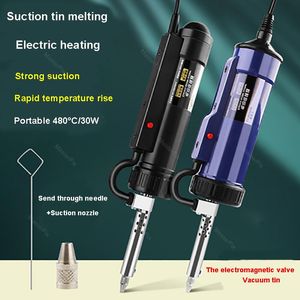 Power Tool Sets Handheld Electric Tin Suction Device Automatic Vacuum Solder Sucker Desoldering Pump Soldering With Nozzle