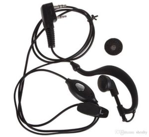 2 PIN Earpiece Headset PTT with Microphone Walkie Talkie Ear Hook Interphone Earphone for BAOFENG UV5R Plus BF-888S UM