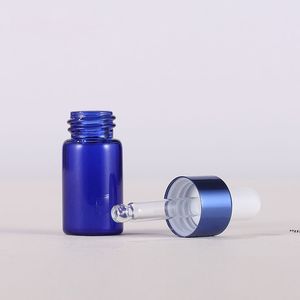 3 ml Blau, Grün, Lila, Roségold, 3 ml, leere Glas-Tropfflasche, kleine Flasche für ätherische Öle mit buntem Verschluss für E-Liquid auf dem Seeweg RRE11971