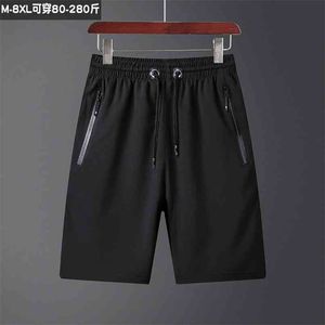 Men's 5-point shorts casual men's stretch quick dry running sports pants loose beach 210716