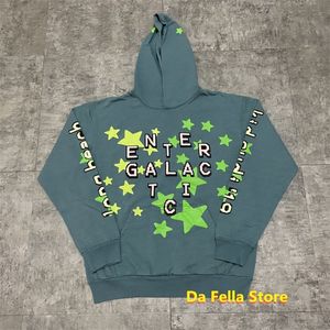 Sudadera con capucha CPFM KID CUDI 20FW para hombres y mujeres, sudaderas con capucha de estrellas reflectantes galácticas, jerséis de Material grueso de gran tamaño, sudaderas