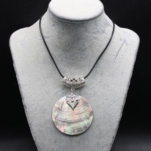 Pendant Necklaces Selling Natural Shell Mother Round Trend Necklace Making DIY Jewelry Accessories Bracelet Size 50x50mm Gift