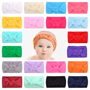 Baby pannband huvud wraps mode elastiska nylon turban twist hårband spädbarn flickor fläta pannband barn barn stretchiga hår tillbehör kha150