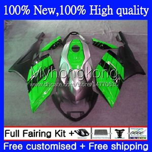 Fairings Kit For BMW K 1200S Green silvery K1200 S K 1200 S K1200S 05 06 07 08 09 10 Bodywork 4No.44 K1200-S 05-10 K-1200S 2005 2006 2007 2008 2009 2010 Full Body +Tank cover