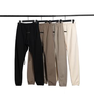 Calça de lã refletiva outono inverno calça estampada de letras de silicone EUA calça de moletom casual masculina feminina FG jogger oversized athleisure