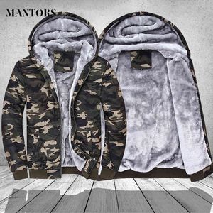 Homens Camuflagem Militar Casacos 2019 Inverno Casual Com Capuz Jaqueta Mens Sportswear Hoodies Fleece Camo Quente Grosso Moletom Masculino V191028