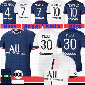 30 Mesi Soccer Jersey Mbappe Neymar JR PSG Paris Saint Germain Maillots Sergio RamosフットボールシャツMarquinhhos Kids Kit Maillot de Foot