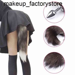 Massage Anal Plug Sexy Tail Toys For Women Adult Sexy Product Men Butt Plugs Stainless Steel Cat Couples Cosplay Games