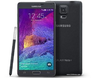 Original Renoverad Samsung Galaxy Note 4 N910A N910T N910V 5.7Inch Quad Core Android 3GB RAM 32GB ROM 16MP 4G LTE Unlocked telefoner