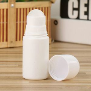 30ml 50ml 100ml White Plastic Roll On Bottle Refillable Deodorant Bottle Essential Oil Perfume Bottles DIY Personal Cosmetic Containers