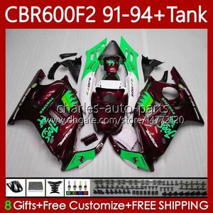 CAMEL red OEM Fairings For HONDA CBR 600 CBR600 F2 FS CC 600FS 600F2 1991-1994 63No.282 Bodys CBR600FS 600-F2 1991 1992 1993 1994 CBR600F2 600CC 91 92 93 94 Bodywork