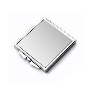 62mm kwadratowy metalowy kosmetyk kompaktowy lustro puste lustra makijażu prezenty sztuk partia SN2227