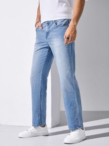 Men Slant Pocket Straight Leg Jeans 996m#