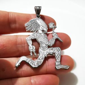 Boys Mens Pendant 2'' Juggalo Predator Charms Stainless steel ICP Hatchetman Necklace Chain Silver Polished Jewelry Friends Gifts