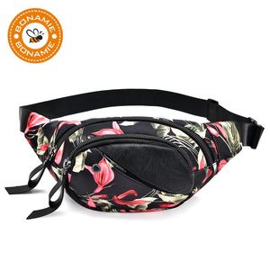 Wholesale travel gift packs resale online - Fashion Waist Bag For Women Lady Beautiful Flower Pattern Girl Gift Female Purse Phone Case Waterproof Travel Pack Bags