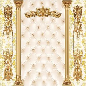 Personalizado 3d murais de luxo wallpapers dourado estilo europeu estilo macio pacote sala de estar sala de visitas tv fundo