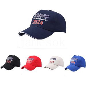 Trump Hat Summer Sun Shading Regulowane czapki baseballowe 2024 Prezydencka kapitał wyborczy Caps DB807