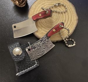 Haki Rails Wielofunkcyjny Keyring Mały Knife Knife Keychain Mini Noże Naszyjnik Naszyjnik Narzędzie Emergowe Wisiorek Mężczyźni Prezent XB1