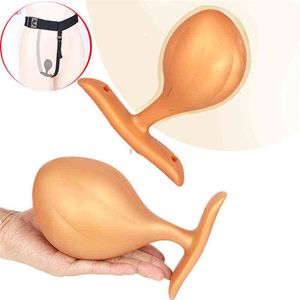 Nxy Anal Brinquedos Sex Shop Enorme Big Ball Butt Butt Plug Massagem Dilator Dilator Strapon Dildos Masturbator Brinquedos para Homens Mulheres Produtos 1125