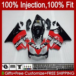 OEM BODY FÖR HONDA CBR600F4I F4 I CBR600FS 01-03 Bodywork A6NO.48 CBR 600F4I 600 F4I FS CC 2001 2002 2003 CBR600 F4I 600CC 01 02 03 Injektionsform Fairing Red Glossy Blk