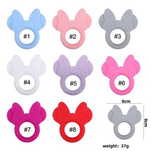 Silicone Teethers Mouse Ears Shape Molar Toys Soft Funny Baby Infants Toddler Teething Ring Toy M3725