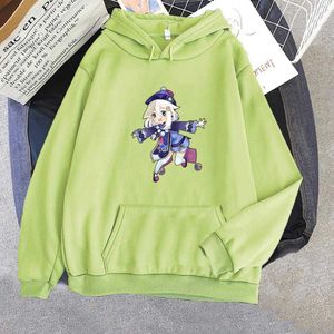 Popularna gra Gensshin Impact Kawaii Qi Bluzy Streetwears Harajuku Manga Dziewczyny Ubrania Moda Zima Plus Size Bluzy Y0901