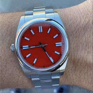 Novo estilo relógio mecânico masculino de alta qualidade vidro safira 2813 movimento automático moda pulseira de aço inoxidável encontro romântico relógios surpresa masculinos