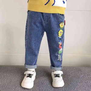 Jeans con stampa cartoon per ragazzi pantaloni denim pantaloni per bambini pantaloni casual per 1 2 3 4 5 6 7 8 9 anni bambini ragazzi vestiti pantalones G1220