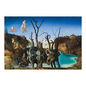 Dali Salvador Swans象の絵画ポスタープリント家の装飾額入りまたは未辞書光耕術素材