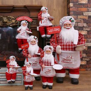 Decorazioni natalizie per la casa Big Santa Claus Doll Bambini Natale regalo regalo di Natale albero decorazione forniture per feste di nozze 211109