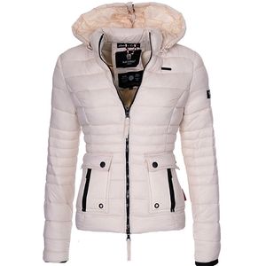 Zogaa Kadınlar Kış Parka Sıcak Palto Puffer Ceketler ve Mont Moda Slim Fit Katı Rahat Kapüşonlu Ceket Dış Giyim Parkas 211008