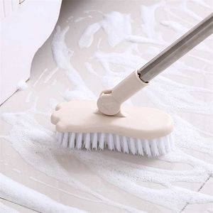 vanzlife Bathroom long-handled brush bristles to scrub toilet bath brush ceramic tile floor cleaning brushes 211215