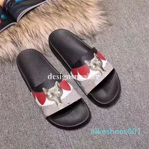 Herrkvinnor Fashion Rubber Slides Sandaler med Pearl Tiger Snaker Flower Outdoor Beach Slippers Casual ZA1