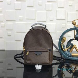 Bolsas de cosméticos Casos de grife designer Palm Springs Backpack Mini couro genuíno de couro genuíno