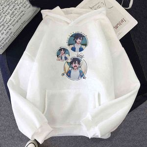 Anime Hoodie Link Click Oversized Sweatshirt Kobiety Cartoon Print Harajuku Style Ins Moda Top Kawaii Odzież Estetyczna Jesień Y0820